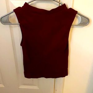 Maroon Crop Top